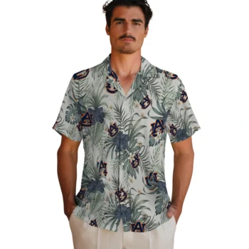 auburn tigers hibiscus designs beige hawaiian shirts fashion forward