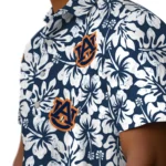 Auburn Tigers Hawaiian Shirt – Hibiscus Motif
