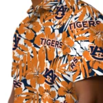 Auburn Tigers Hawaiian Shirt – Hibiscus Overlay