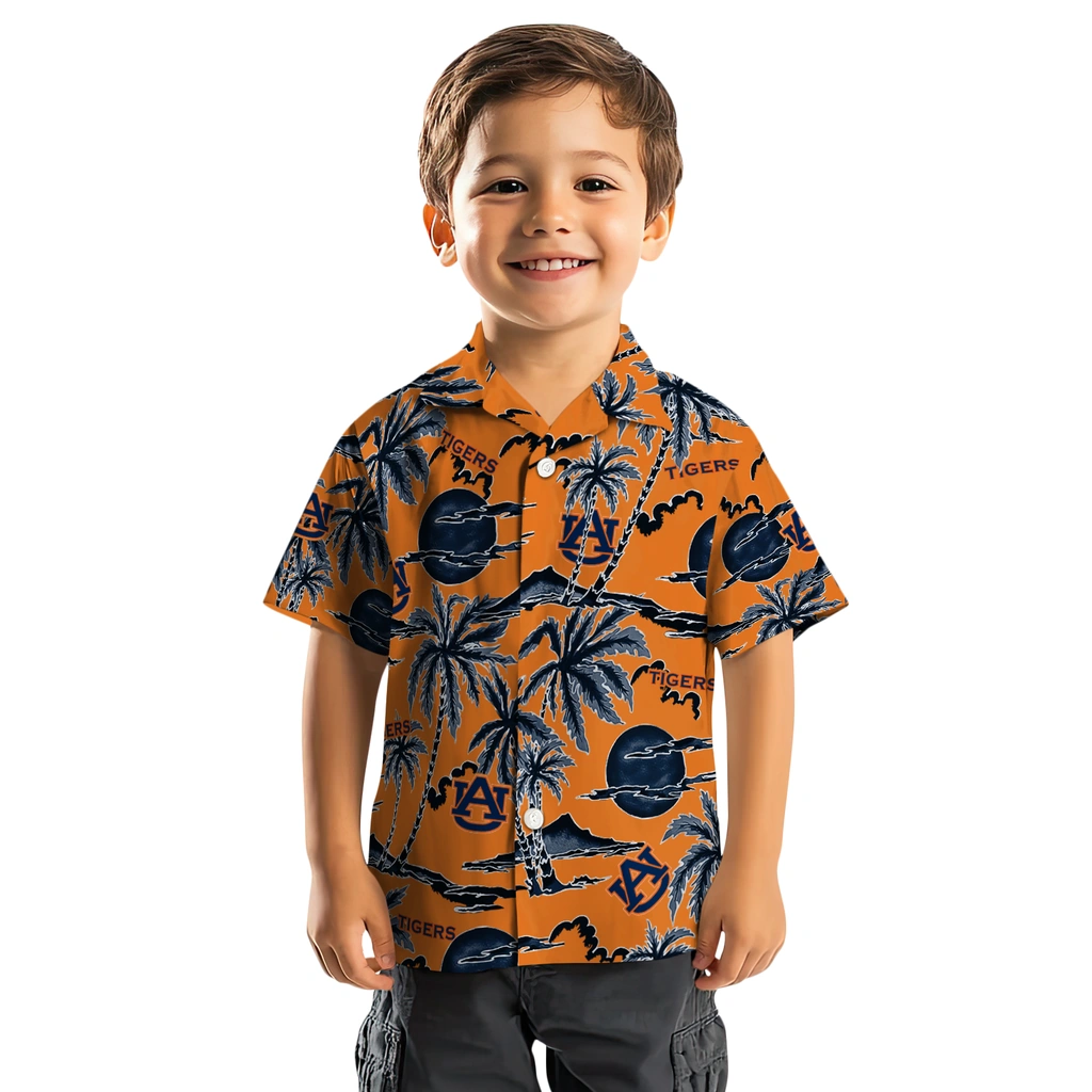 Auburn Tigers Hawaiian Shirt - Palm Sunset auburn tigers palm sunset hawaiian shirts top rated