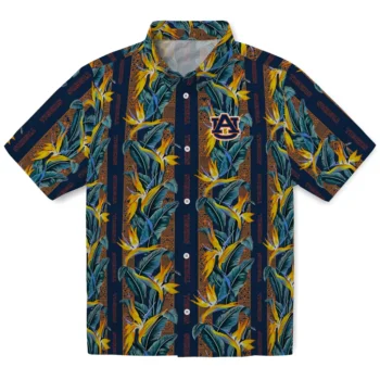 auburn tigers paradise vines navy blue hawaiian shirts best selling