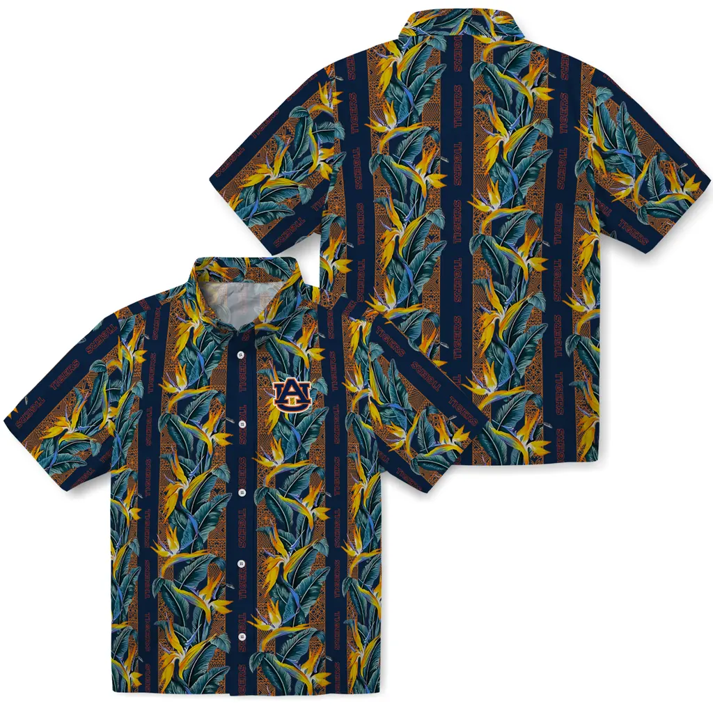 Auburn Tigers Hawaiian Shirt - Paradise Vines auburn tigers paradise vines navy blue hawaiian shirts high quality