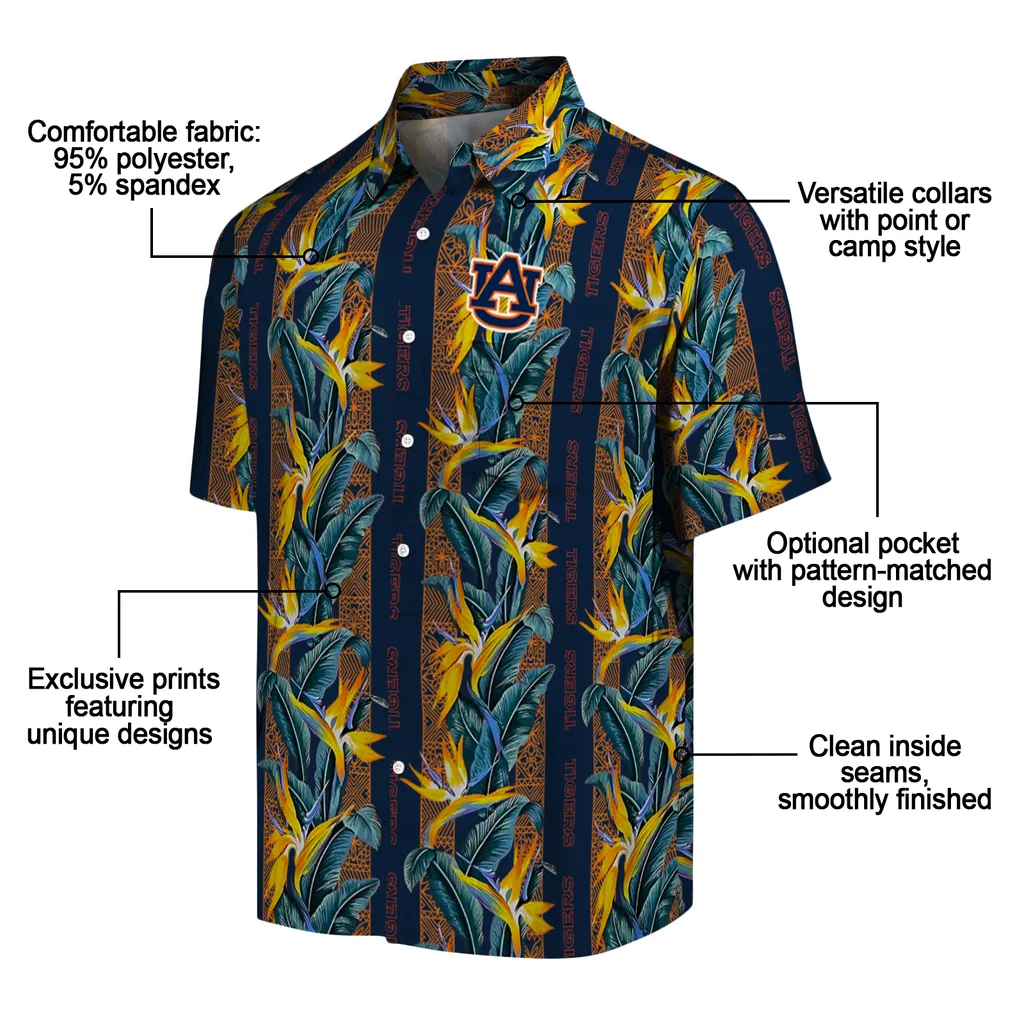 Auburn Tigers Hawaiian Shirt - Paradise Vines auburn tigers paradise vines navy blue hawaiian shirts new arrival
