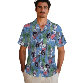 auburn tigers pineapple bouquet best sky blue hawaiian shirts fashion forward