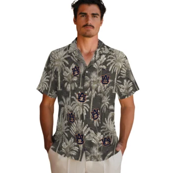 auburn tigers palm shadows navy blue hawaiian shirts fashion forward