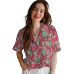 Ball State Cardinals Hawaiian Shirt – Anthurium Overlay