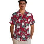 Ball State Cardinals Hawaiian Shirt – Flamingo and Hibiscus