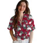 Ball State Cardinals Hawaiian Shirt – Flamingo and Hibiscus
