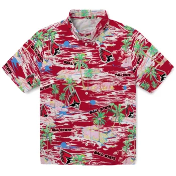 ball state cardinals flamingo retreat red hawaiian shirts best selling