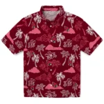Ball State Cardinals Hawaiian Shirt – Palm And Clouds