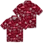 Ball State Cardinals Hawaiian Shirt – Palm And Clouds