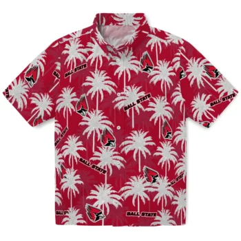 ball state cardinals palm grove red hawaiian shirts best selling