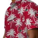 Ball State Cardinals Hawaiian Shirt – Palm Tree Motif