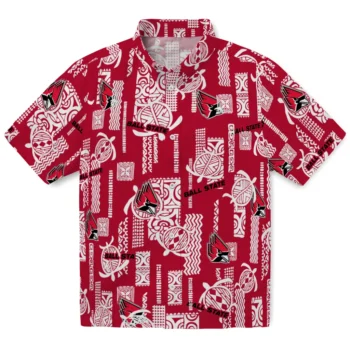ball state cardinals turtle lines red hawaiian shirts best selling