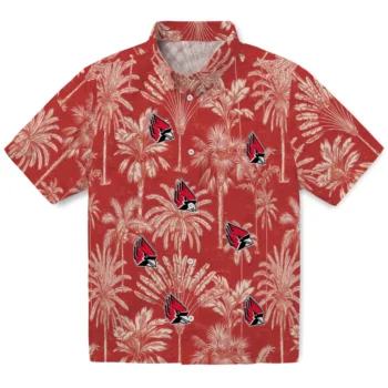 ball state cardinals palm shadows red hawaiian shirts best selling