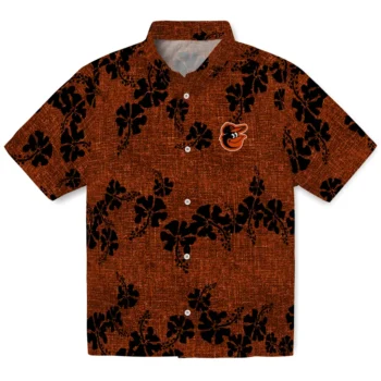 baltimore orioles hibiscus petals orange hawaiian shirts best selling