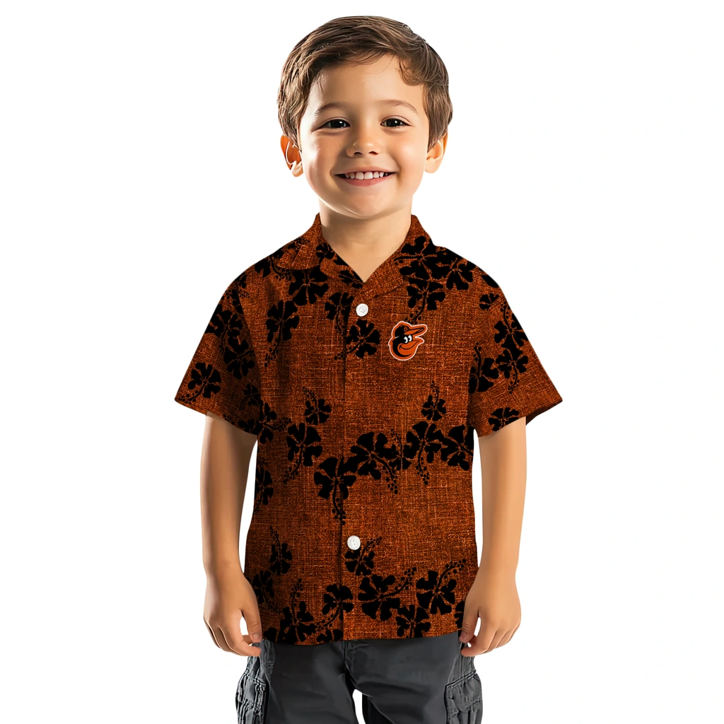 Baltimore Orioles Hawaiian Shirt - 50th State Flower baltimore orioles hibiscus petals orange hawaiian shirts top rated