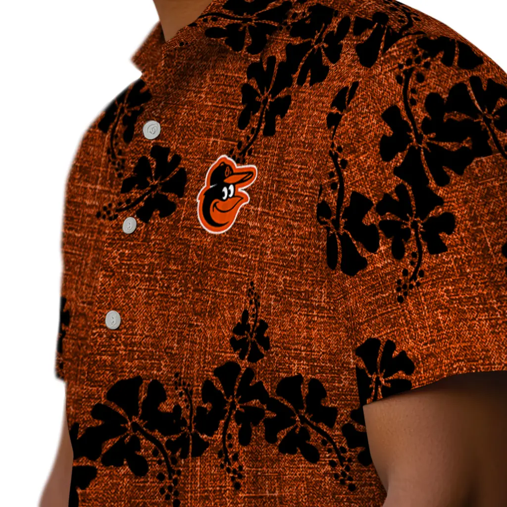 Baltimore Orioles Hawaiian Shirt - 50th State Flower baltimore orioles hibiscus petals orange hawaiian shirts trendy