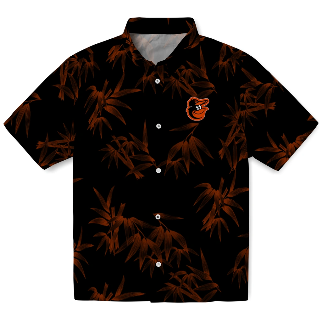 Baltimore Orioles Hawaiian Shirt - Bamboo Branches baltimore orioles bamboo branches orange black hawaiian shirts best selling