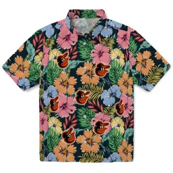 baltimore orioles brilliant hibiscus garden hawaiian shirts best selling