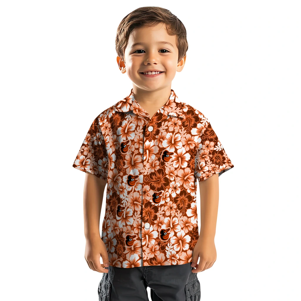 Baltimore Orioles Hawaiian Shirt - Hibiscus Blooms baltimore orioles hibiscus blooms orange hawaiian shirts top rated