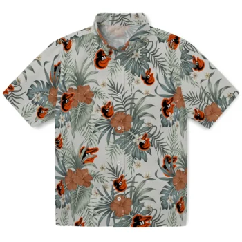 baltimore orioles hibiscus designs beige hawaiian shirts best selling