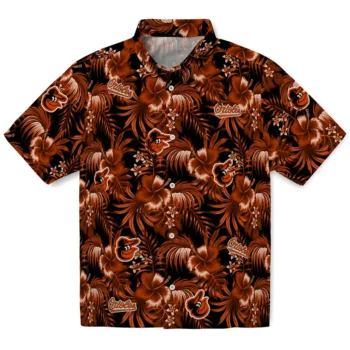 baltimore orioles hibiscus exotic orange hawaiian shirts best selling