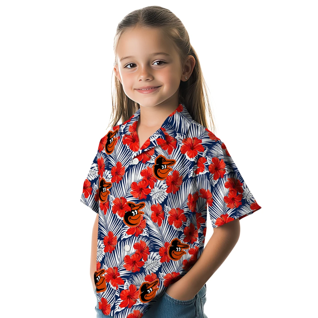 Baltimore Orioles Hawaiian Shirt - Hibiscus Fiesta baltimore orioles hibiscus fiesta red royal blue hawaiian shirts premium grade