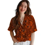 Baltimore Orioles Hawaiian Shirt – Leaf Outline