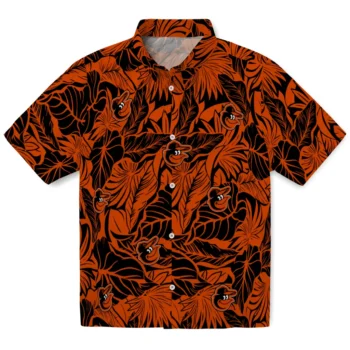 baltimore orioles monstera layer orange hawaiian shirts best selling