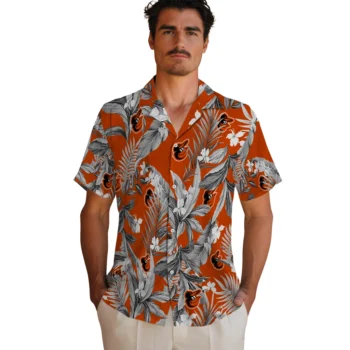 baltimore orioles palm leaves orange hawaiian shirts fashion forward
