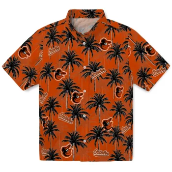 baltimore orioles palm grove orange hawaiian shirts best selling