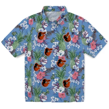 baltimore orioles pineapple bouquet best sky blue hawaiian shirts best selling