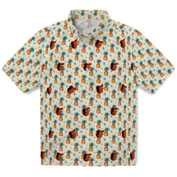 baltimore orioles pineapple delight beige hawaiian shirts best selling