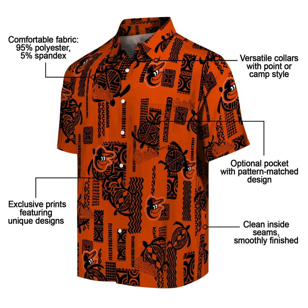 Baltimore Orioles Hawaiian Shirt - Turtle Lines baltimore orioles turtle lines orange hawaiian shirts new arrival
