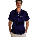 Baltimore Ravens Hawaiian Shirt – 50th State Flower