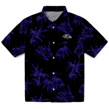 baltimore ravens bamboo branches purple black hawaiian shirts best selling