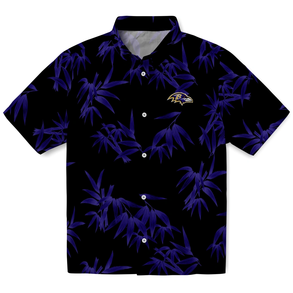 Baltimore Ravens Hawaiian Shirt - Bamboo Branches baltimore ravens bamboo branches purple black hawaiian shirts best selling