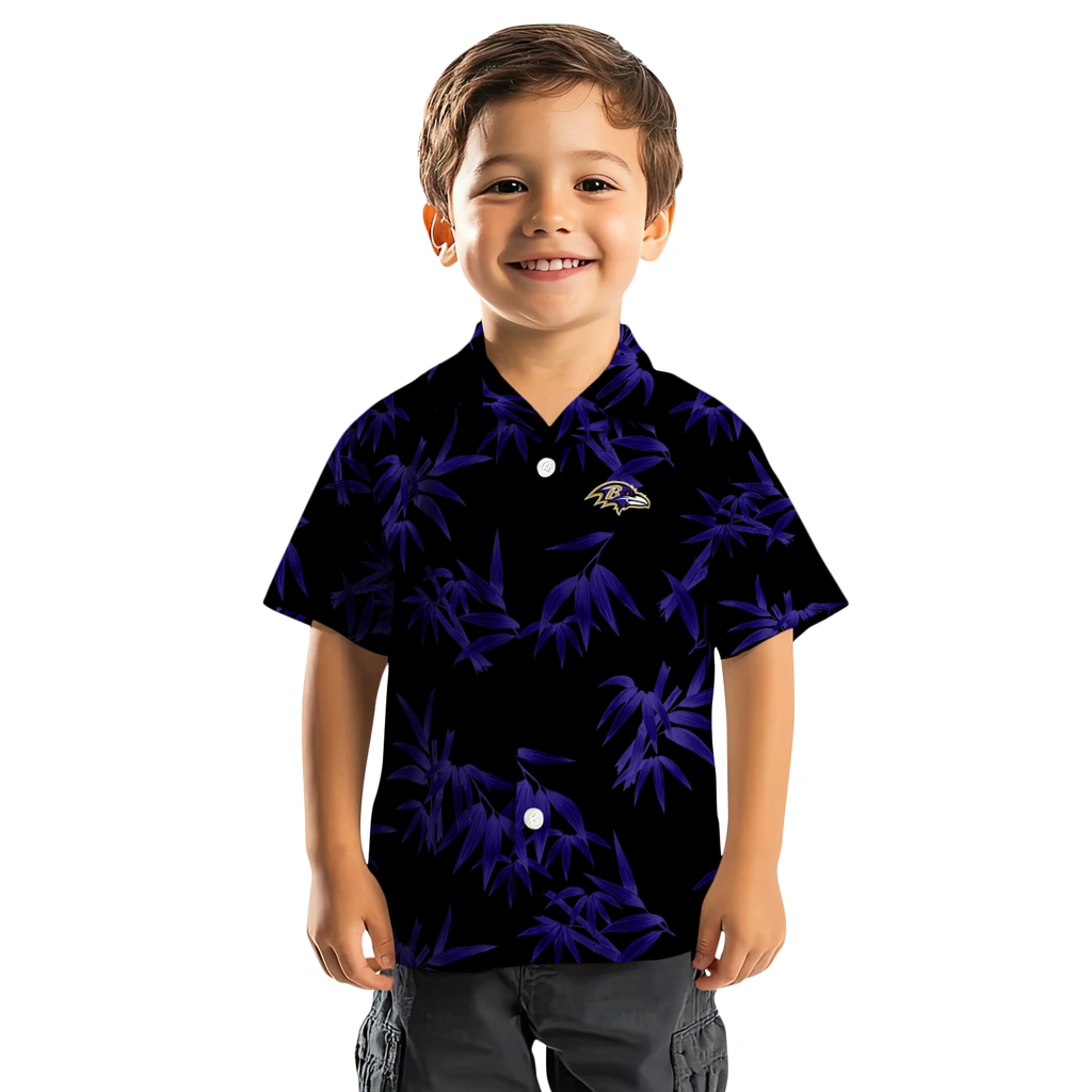 Baltimore Ravens Hawaiian Shirt - Bamboo Branches baltimore ravens bamboo branches purple black hawaiian shirts top rated