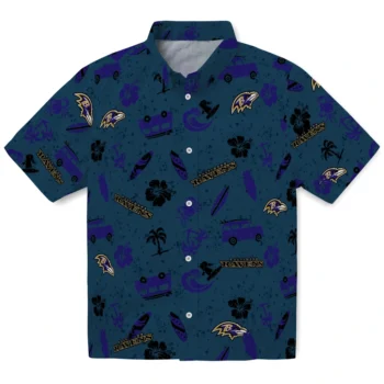 baltimore ravens beach vibe navy hawaiian shirts best selling