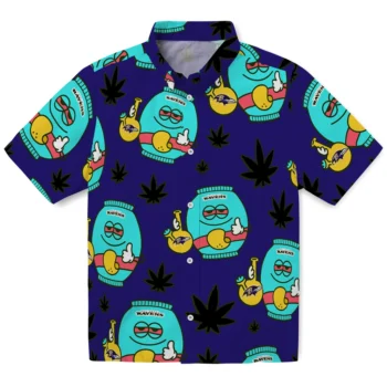 baltimore ravens bong smile purple hawaiian shirts best selling