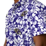 Baltimore Ravens Hawaiian Shirt – Hibiscus Motif