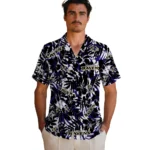 Baltimore Ravens Hawaiian Shirt – Hibiscus Overlay