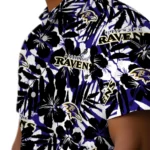 Baltimore Ravens Hawaiian Shirt – Hibiscus Overlay