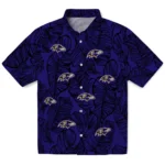 Baltimore Ravens Hawaiian Shirt – Leaf Outline