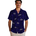 Baltimore Ravens Hawaiian Shirt – Leaf Outline