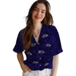 Baltimore Ravens Hawaiian Shirt – Leaf Outline