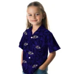 Baltimore Ravens Hawaiian Shirt – Leaf Outline