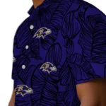 Baltimore Ravens Hawaiian Shirt – Leaf Outline