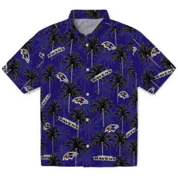 baltimore ravens palm grove purple hawaiian shirts best selling